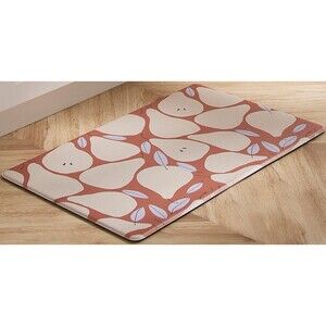 ANTI-FATIGUE NON SLIP PVC FLOOR MAT(18"x30")FRUITS,CREAM PEARS ON LIGHT BROWN,SM